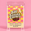 Big Banana Energy wax melt in light banana yellow with updated label