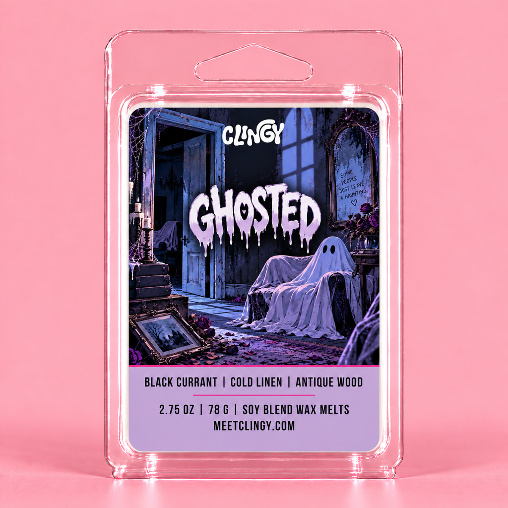 Ghosted white wax melt