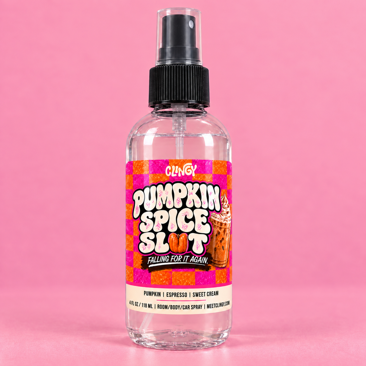 CLINGY Pumpkin Spice Slut 4 oz room, body, and car spray