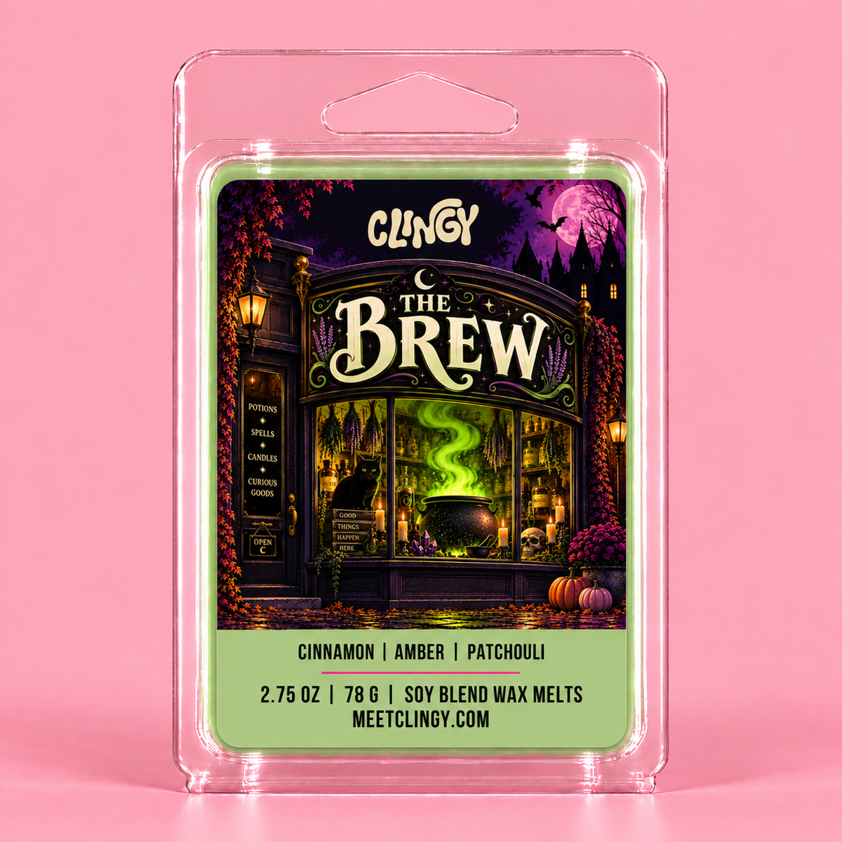 The Brew sage green wax melt